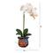 2ft. Artificial Orchid Arrangement in Handmade Mexican Talavera Ceramic Planter